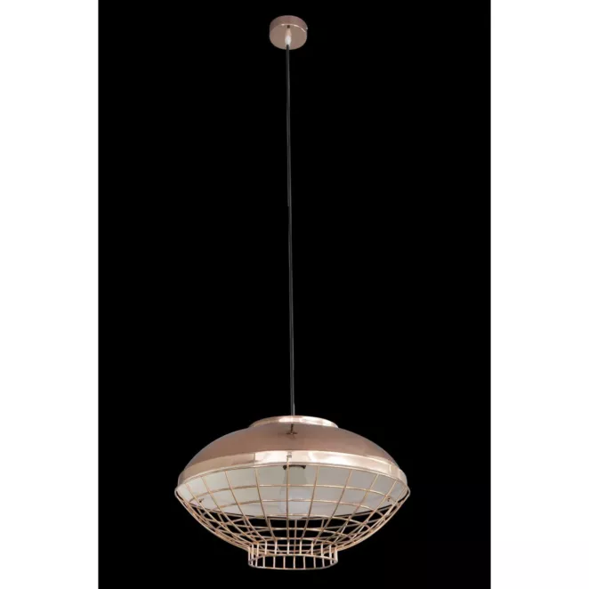 Lampa wisząca do pokoju miedziana LUCY w nowoczesnym stylu z metalu