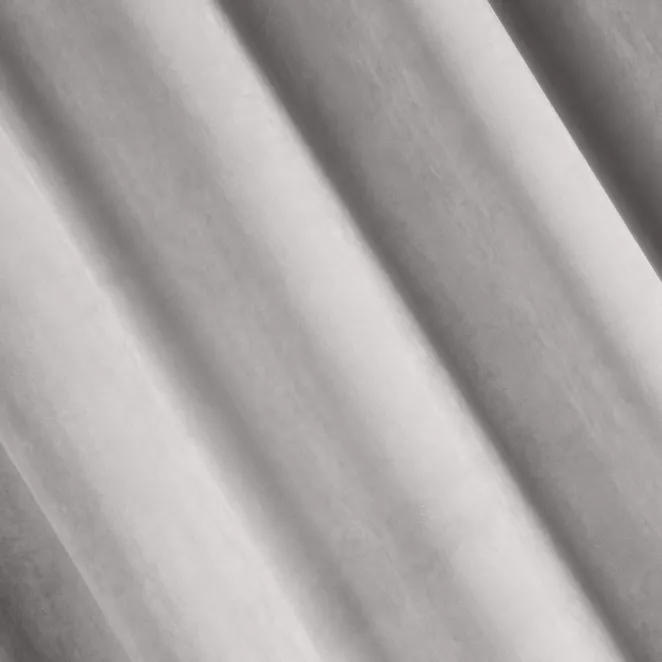 P213/2 Zasłona szyta na taśmie 5 cm ENYA stalowa z miękkiej półmatowej tkaniny welwetowej