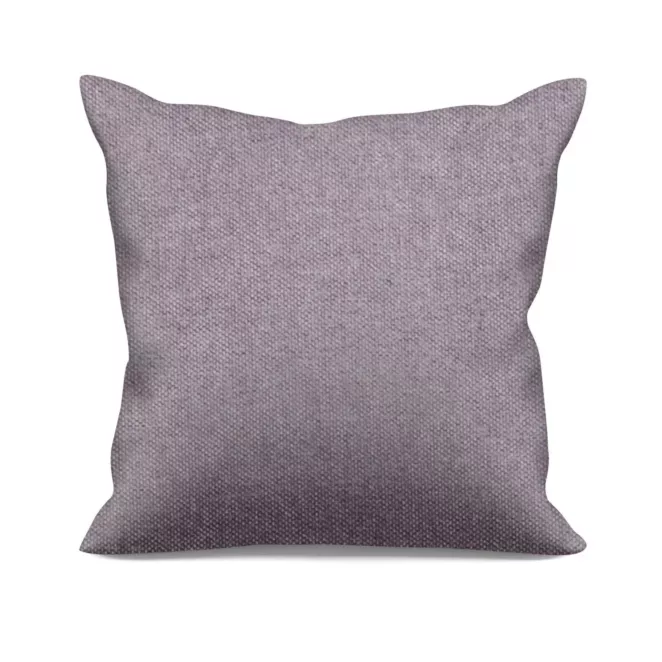 Poszewka szyta liliowa miękka, szenilowa tkanina o wyraźnym splocie i delikatnym połysku