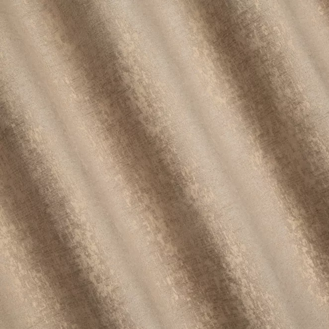 E135/3 Zasłona szyta na taśmie 5 cm MALLORCA beżowo złocista z miękkiej tkaniny szenilowej przetykanej błyszczącą nicią