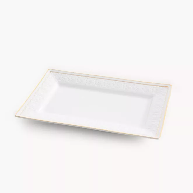 Patera dekoracyjna zdobiona subtelnym wytłaczanym wzorem OLIVIA  - kolekcja AMAROSA