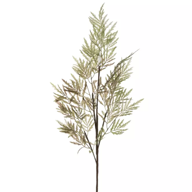 GAŁĄZKA OZDOBNA z drobnymi listeczkami, kwiat sztuczny dekoracyjny