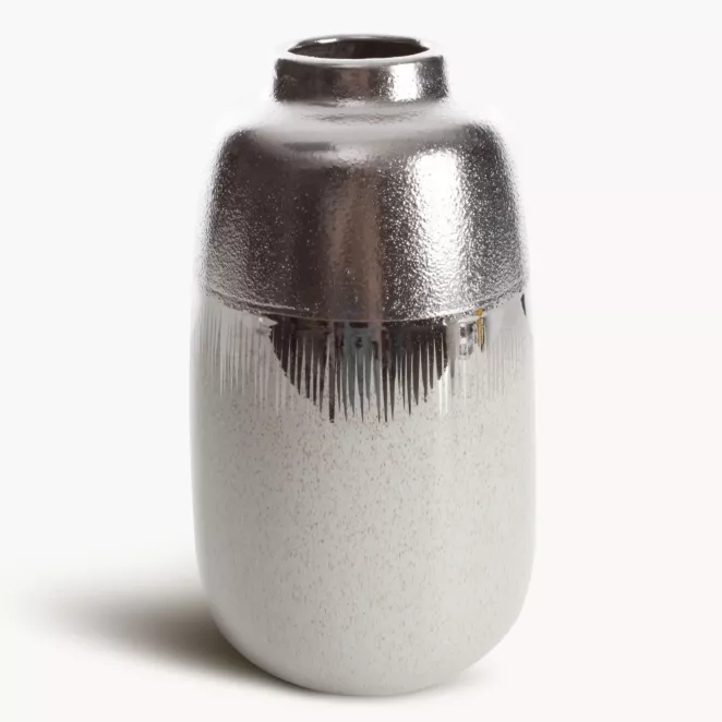 Wazon ceramiczny MAX 2 łączący fakturę granitu z lśniącą powierzchnią