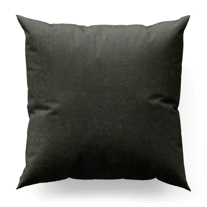 Poszewka szyta ciemnooliwkowa z miękkiej w dotyku tkaniny szenilowej