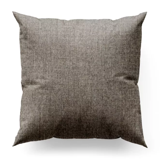 Poszewka na wymiar szara z miękkiej tkaniny w stylu eko, z efektem melanżu, przetykana metaliczną nicią
