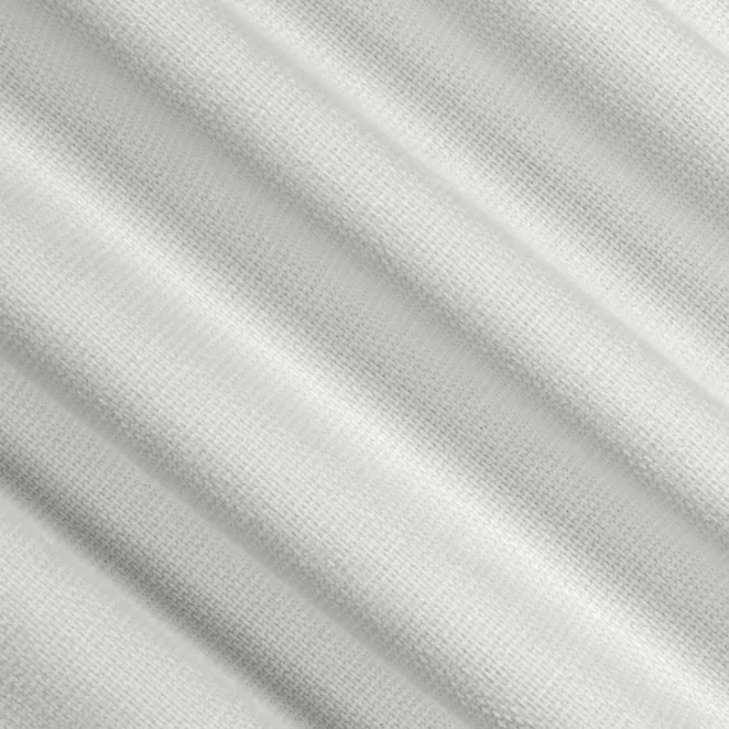 L169/3 Zasłona szyta na taśmie 5 cm biała z miękkiej tkaniny szenilowej