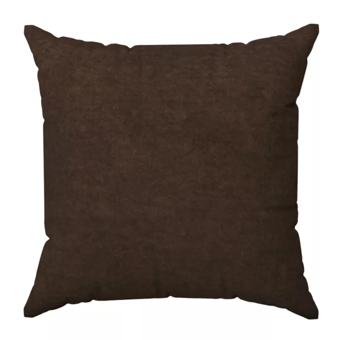 Poszewka szyta DORA - HIT ciemnobrązowa z miękkiej tkaniny o welurowej strukturze