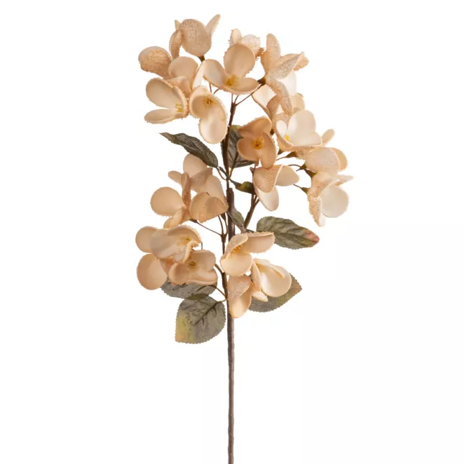 Kwiat sztuczny jasnobeżowy z plastycznej pianki foamiran 70 cm