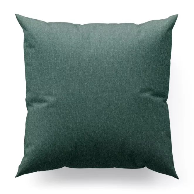 Poszewka na wymiar turkusowa z tkaniny o naturalnym splocie w stylu eko