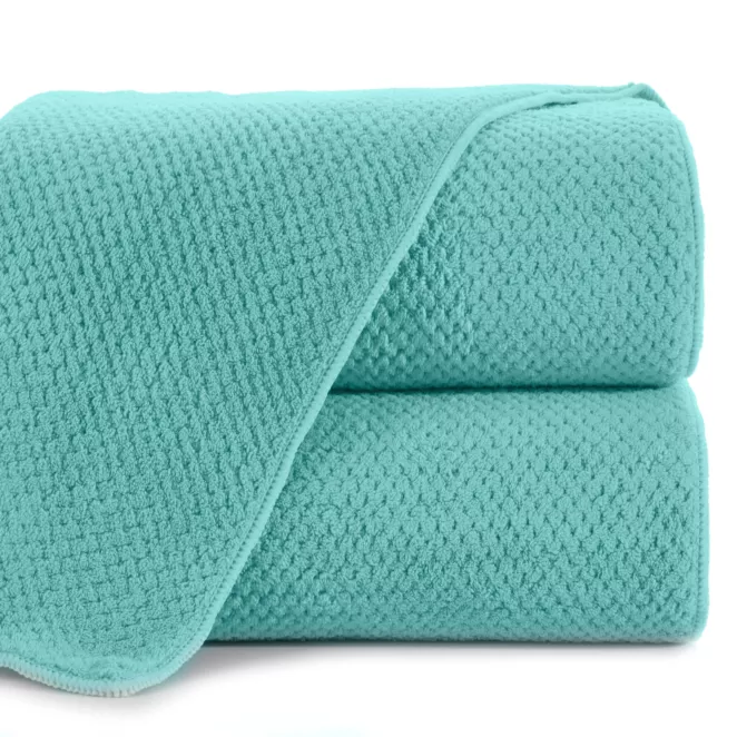 Ręcznik do rąk 30x50 cm szybkoschnący z mikrowłókna kolor miętowy o ryżowej strukturze 280 g/m2 ZOE 1