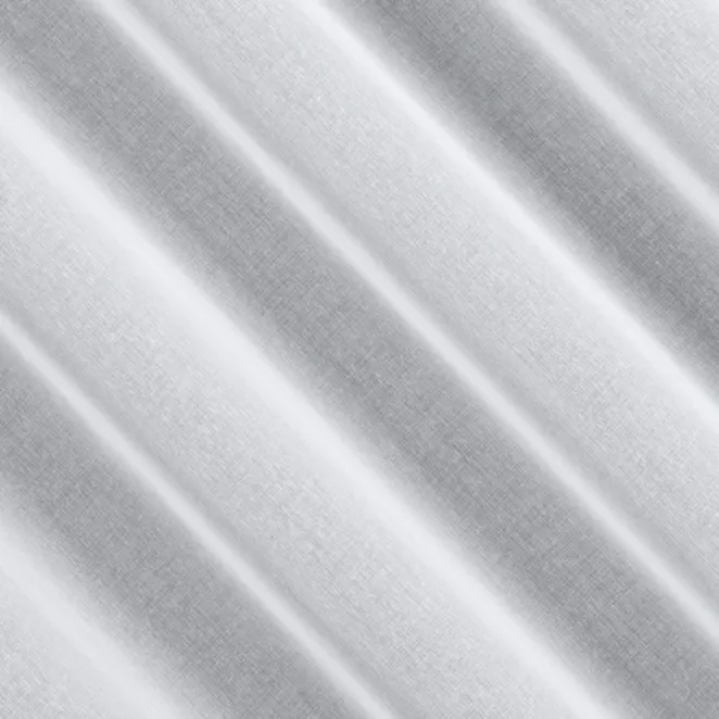 P284/3 Firana szyta na taśmie 5 cm biała z miękkiej etaminy o naturalnym wyglądzie, wykończona obciążnikiem