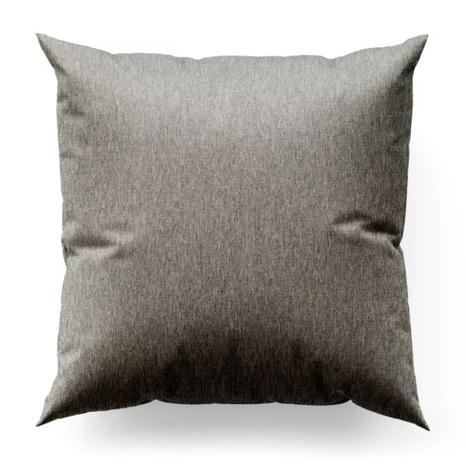 Poszewka szyta srebrna z tkaniny o melanżowej strukturze
