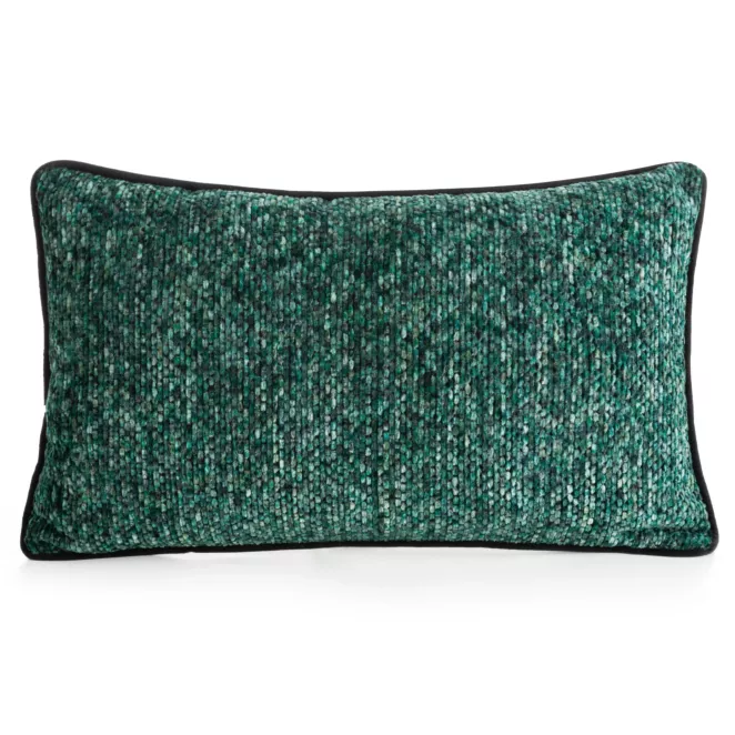 Poszewka na poduszkę 30x50 cm miętowa z plecionej szenilowej nici z efektem melanżu BARI