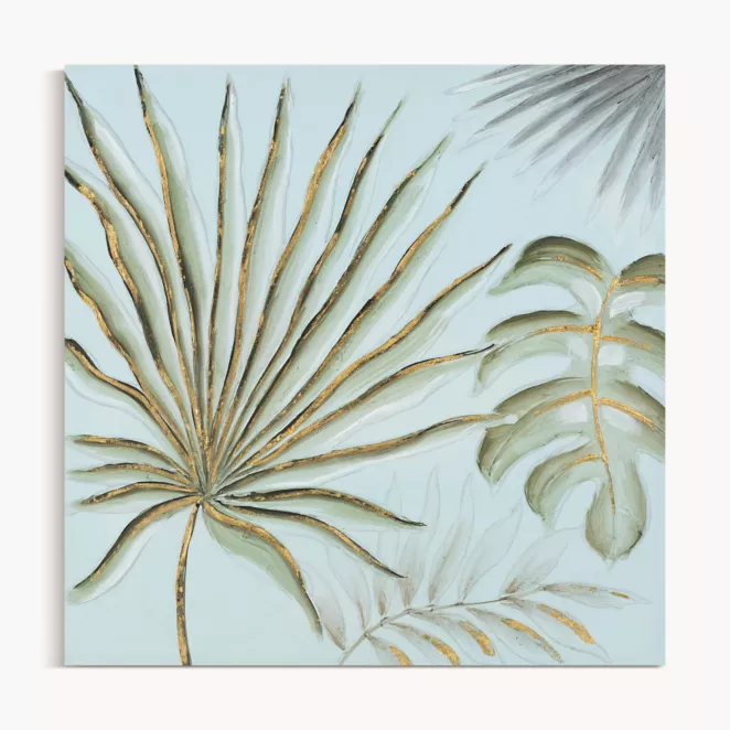 Obraz NATURE ręcznie malowane na płótnie egzotyczne liście