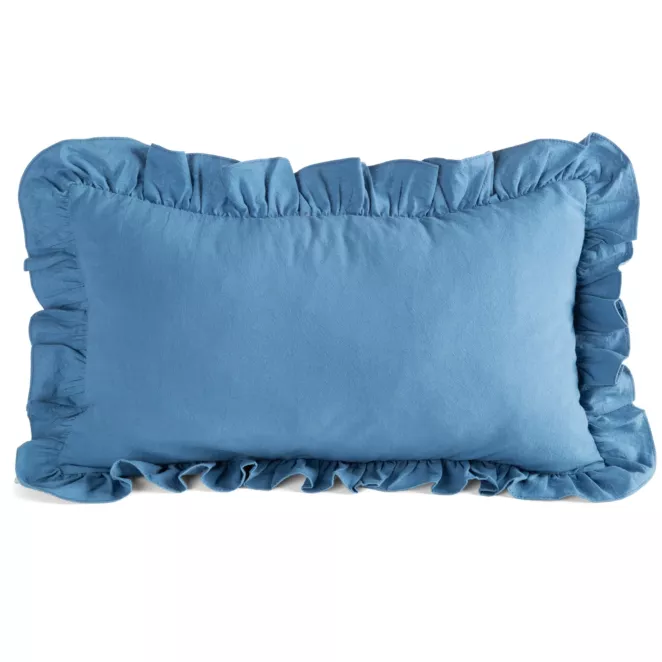 Poszewka na poduszkę 30x50 cm bawełniana z ozdobną falbanką - kolekcja SEA  SUMMER