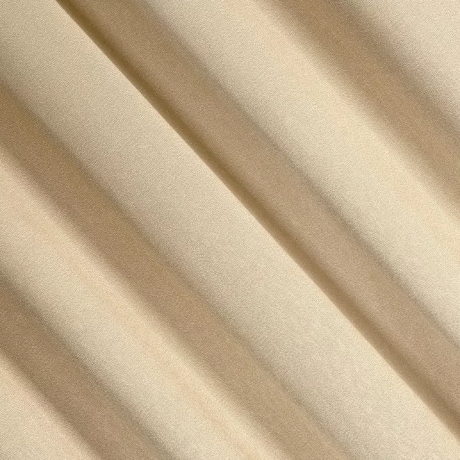 E118/4 Zasłona szyta na taśmie 5 cm szampańska z tkaniny strukturalnej z delikatnym połyskiem