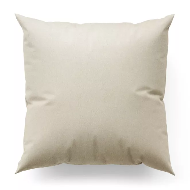 Poszewka szyta jasnobeżowa z gładkiej, zaciemniającej tkaniny z wyraźnym splotem