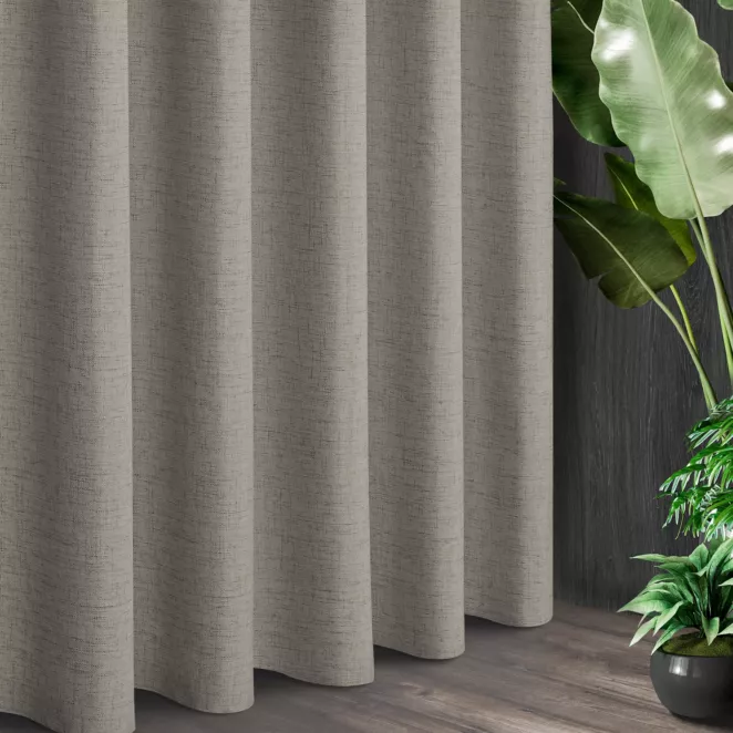 Tkanina zasłonowa gładka, w stylu eko, z drobnym strukturalnym wzorkiem z kolekcji Eva Minge