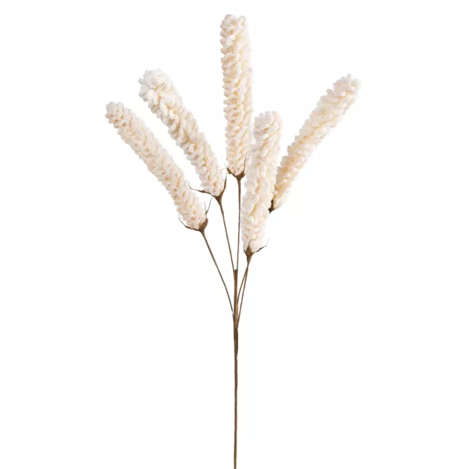 Kwiat sztuczny kremowy z plastycznej pianki foamiran 90 cm