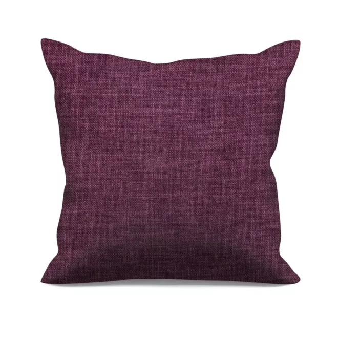 Poszewka szyta fioletowa z tkaniny zaciemniającej typu dimout o naturalnym splocie, z efektem melanżu