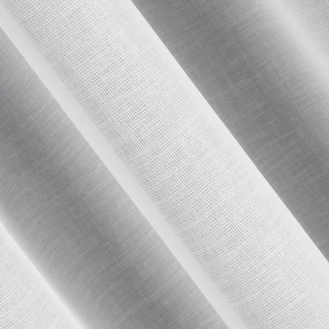 P231/8 Firana szyta na taśmie 5 cm DOROTHY biała drobna siatka z dodatkiem delikatnie połyskującej nici