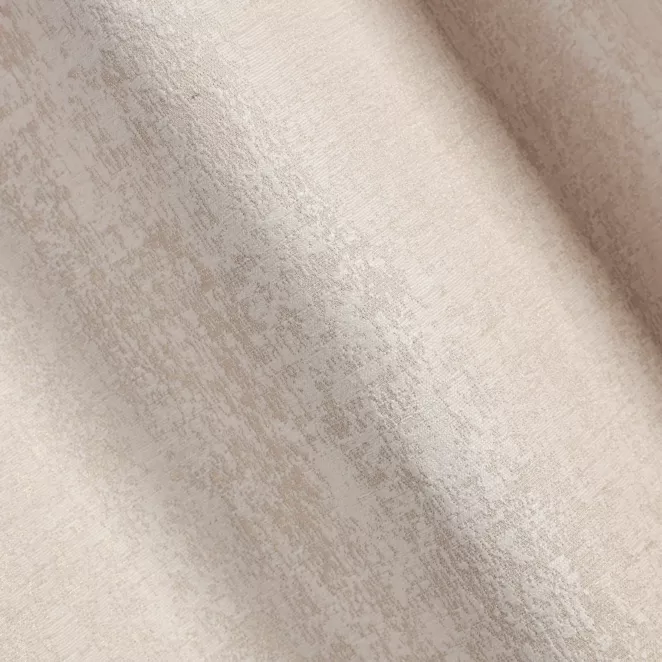 R139/1 Zasłona szyta na taśmie 5 cm MALLORCA kremowo złocista z miękkiej tkaniny szenilowej przetykanej błyszczącą nicią Italissima Eva Minge