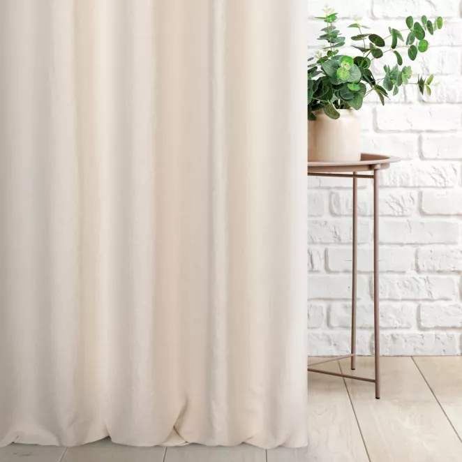 Tkanina zasłonowa, miękka, szenilowa tkanina, przetykana błyszczącą nicią