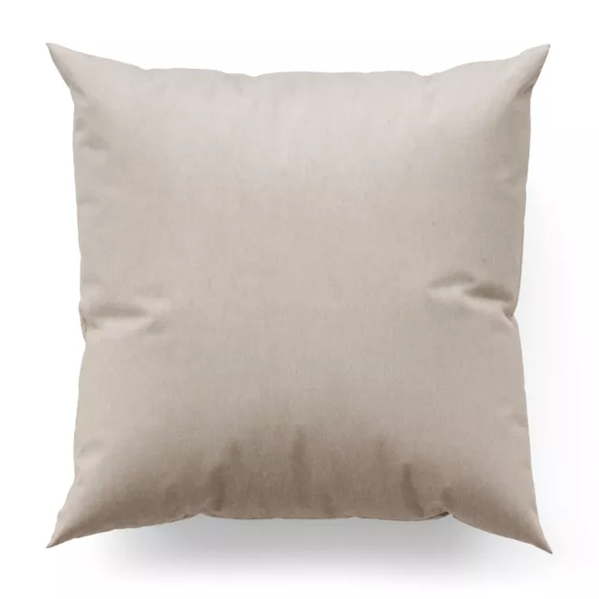 Poszewka szyta kremowa z miękkiej tkaniny szenilowej typu dimout o naturalnym splocie