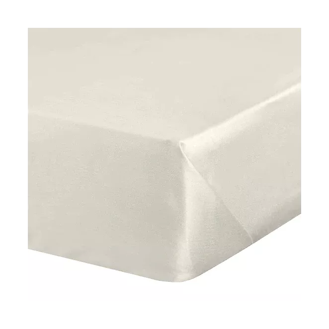Prześcieradło bez gumki 160x210 cm z satyny bawełnianej kolor kremowy 125 g/m2 DINA Diva Line