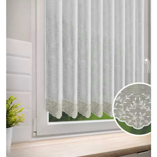 Tkanina firanowa zazdrostka z etaminy z haftem