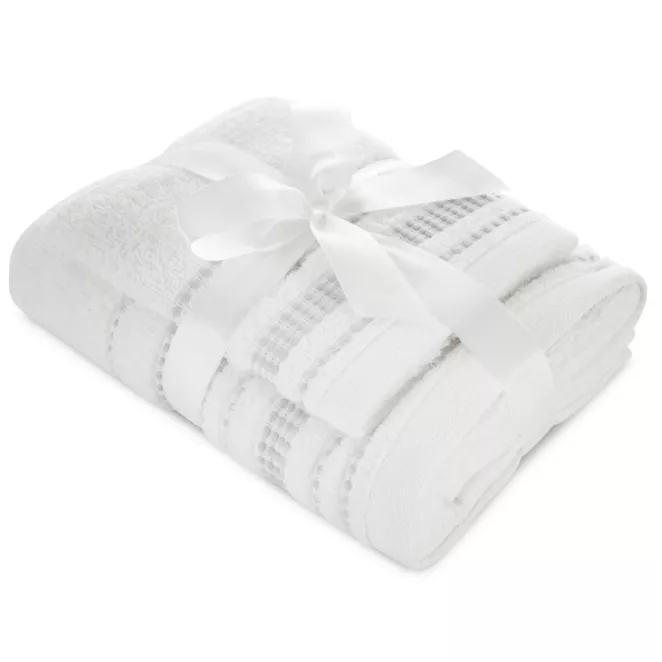 Zestaw ręczników bawełnianych na prezent 2 szt kolor biały 500 g/m2 JOLY