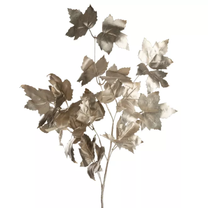 Zimowa gałązka w subtelnie lśniącym szampańskim kolorze