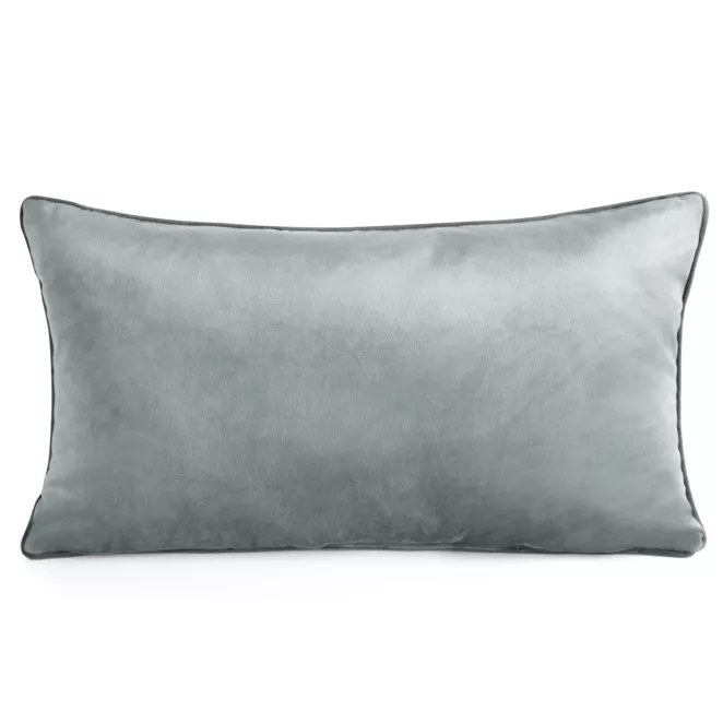 Poduszka 30 x 50 cm welwetowa stalowa z kontrastującą lamówką GAJA 3