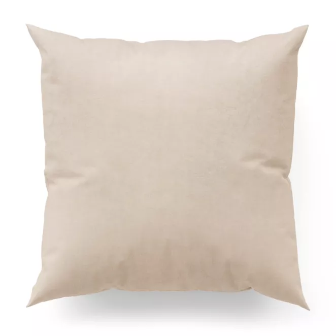 Poszewka szyta ENYA kremowa z miękkiej półmatowej tkaniny welwetowej