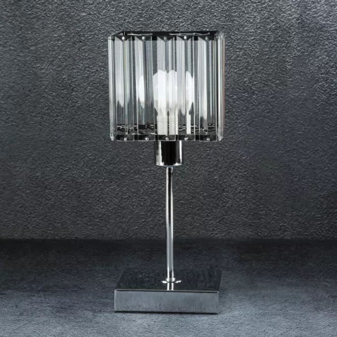 Lampka stołowa dekoracyjna SALY zdobiona kryształkami