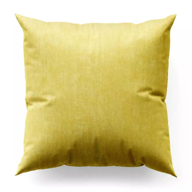 Poszewka szyta CANDY musztardowa z tkaniny z strukturalnym spolotem