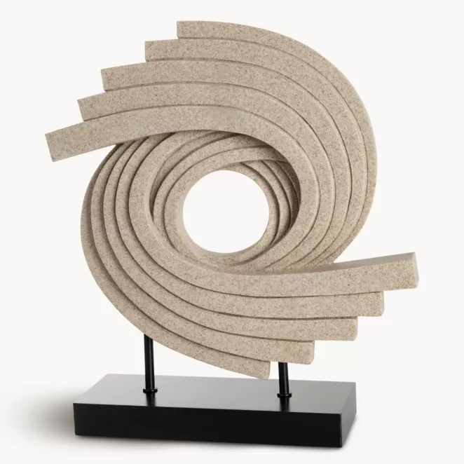 Figurka dekoracyjna w formie spiralnej rzeźby - kolekcja TOLEDO