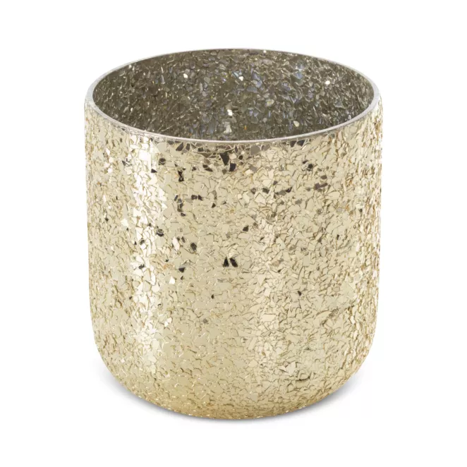 Osłona na donicę MELIA ze szkła artystycznego z efektem popękanego szła