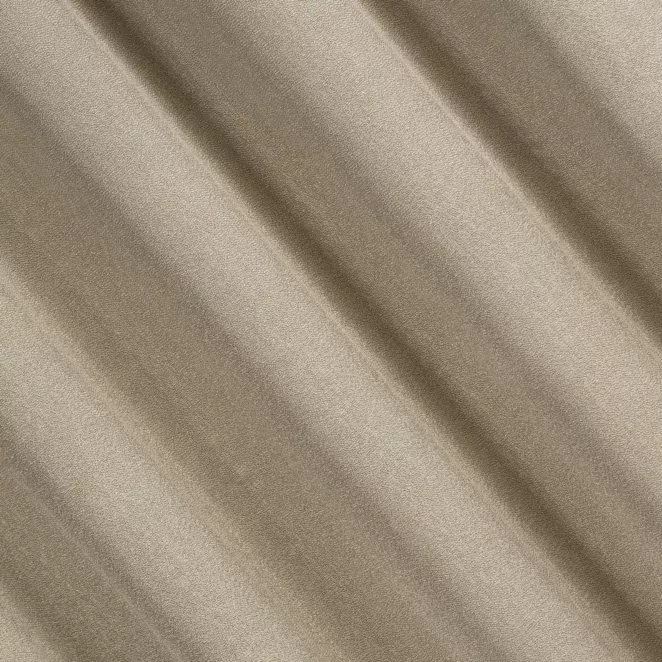 E118/6 Zasłona szyta na taśmie 5 cm ciemnokremowa z tkaniny strukturalnej z delikatnym połyskiem