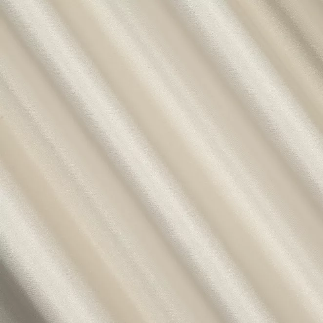 L177/2 Zasłona szyta na taśmie 5 cm kremowo złota z gładkiej tkaniny przeplatanej błyszczącą lureksową nicią