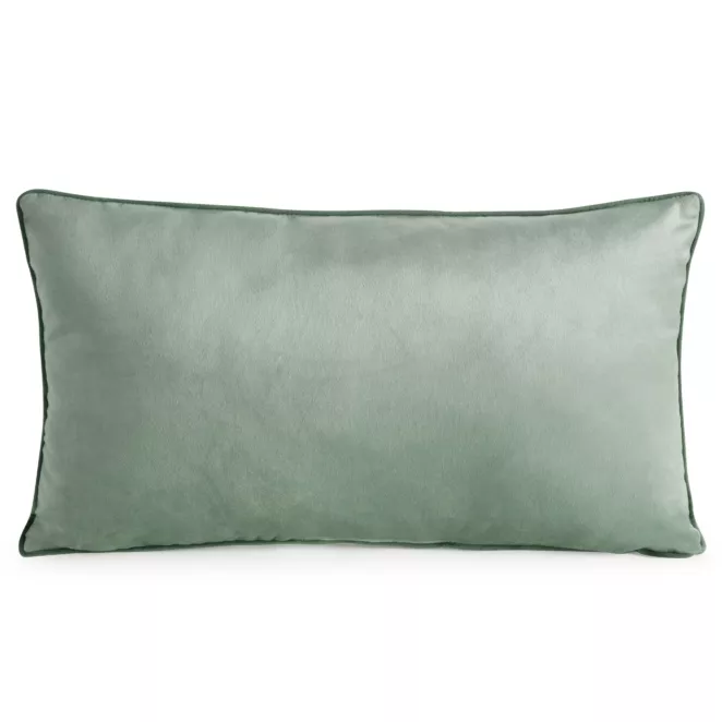 Poduszka 30 x 50 cm welwetowa jasnomiętowa z kontrastującą lamówką GAJA 3