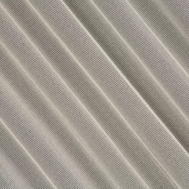 E13/3 Firana szyta na taśmie 5 cm naturalno srebrna z eleganckiej siatki w stylu glamour z połyskliwą nicią, wykończona obciążnikiem Italissima Eva Minge