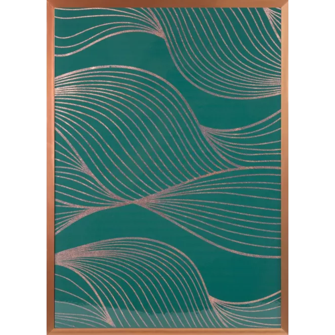 LIMITED COLLECTION Obraz SALVIA 9 z błyszczącym nadrukiem z różowego złota w miedzianej ramie ŚWIEŻOŚĆ SZAŁWII