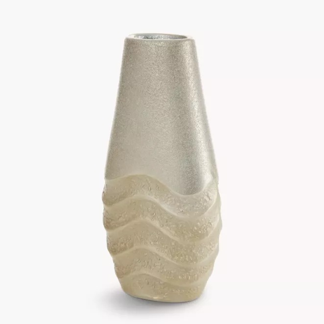 Wazon dekoracyjny SANI zdobiony falistym wzorem