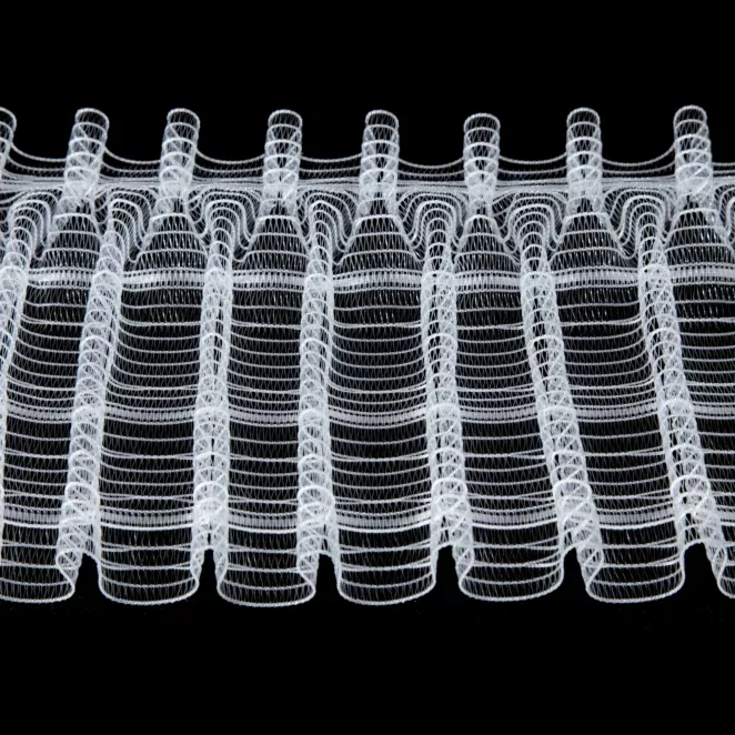 Taśma marszcząca typu SMOK do firan i zasłon, marszczenie 1:2