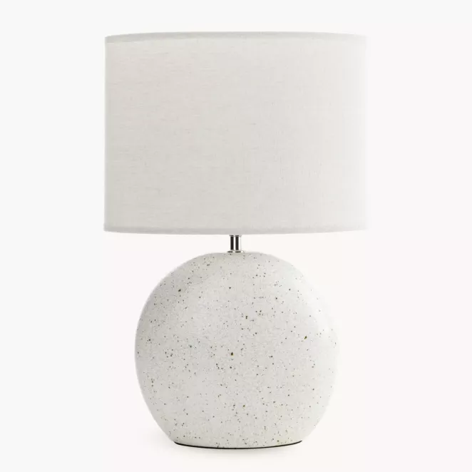 Lampa ceramiczna MORIN stołowa zdobiona podstawą z imitującą granit