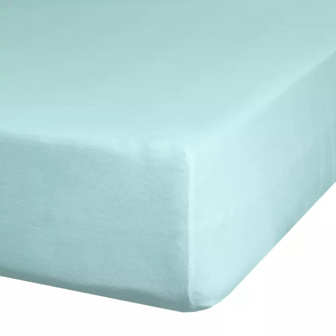 Prześcieradło jersey z gumką 160x200 cm z bawełny kolor miętowy 125 g/m2 Design 91