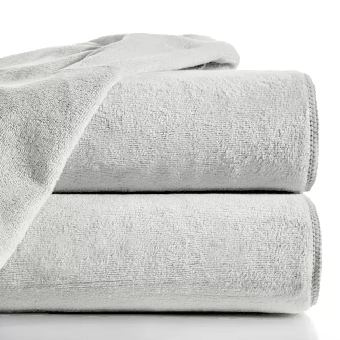 Ręcznik szybkoschnący 70x140 cm z mikrofibry kolor srebrny sportowy 380g/m2 AMY