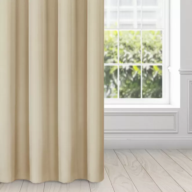 Zasłona beżowa, matowa 140x230 cm przelotka - TRIS