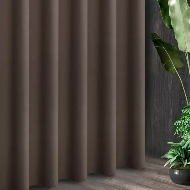 Tkanina zasłonowa ADORE gładka i miękka w dotyku o welurowej strukturze